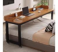 Plateau de lit roulant pour ordinateur portable avec rangement - Grand bureau mobile pour la maison, le bureau, le poste de travail - Support réglable pour PC avec roulettes et plateau coulissant pour