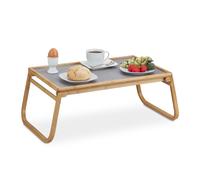 Plateau de lit table pliante en bambou léger pliable tablette de lit stable
