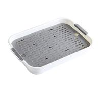 Plateau de litière de Lapin 2 Niveaux Litter Boîte Lapin Plastique Rectangulaire Bunny Pet Toilet 9.7x14.4x2 Playage Cochon d'Inde