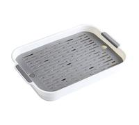 Plateau de litière de Lapin 2 Niveaux Litter Boîte Litter Boîte en Plastique Rectangulaire Bunny Pet Toilet 9.7x14.4x2 '' Plateau Cochon d'origine Forbunny Ferret Hamster Hedgehog White L