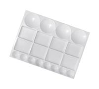 Plateau de mélange blanc avec fond antidérapant, 20 zones de couleur, accessoire de peinture à l'aquarelle, palettes d'aquarelle