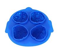 Plateau de moule à glaçons en silicone flexible pour cerveau 3D, fabricant de cerveaux géants pour whisky, cocktails, boissons et plus encore, moule à 4 cavités 15 x 3, 5 cm, couleur aléatoire