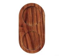 Plateau de moulin à sel et à poivre, 15 x 7,8 x 1,5 cm, double compartiment en bois pour organisation de la cuisine avec construction en bois d'acacia et d'hévéa, pour la cuisine à la maison et le