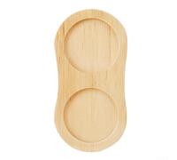 Plateau de moulin à sel et à poivre, 15 x 7,8 x 1,5 cm, double compartiment en bois pour organisation de la cuisine avec construction en bois d'acacia et d'hévéa, pour la cuisine à la maison et le