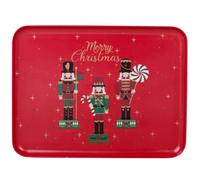 Plateau de Noël en mélamine imprimé casse-noisettes multicolore 25x0.2x19cm Rouge