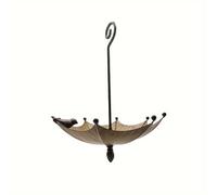 Plateau de nourriture pour oiseau en métal en forme de parapluie antique,baignoire suspendue extérieure,bol,accessoires de jardin décoratifs - Type Marron