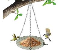 Plateau de nourriture pour oiseaux - Grand plateau en fer à suspendre avec grande capacité, mangeoire pour corbeau pour l'extérieur, jardin, cour, terrasse, balustrade, balcon, décoration pour attirer