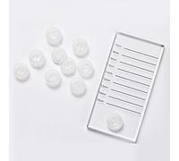 Plateau de palette de support de cil d'extension de cil avec le verre en cristal acrylique de support de colle de tasse de floraison (1 Tray Lash +10 Pcs Blooming Cup)