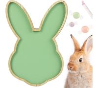Plateau de Pâques Lapin Décoration Vert 30.5X21.5 Cm