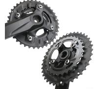 Plateau de pédalier 26T 28T 36T 38T pour VTT, design léger et étroit, en acier/alliage d'aluminium, compatible avec pédalier 64/104BCD (36T (38T (104BCD))