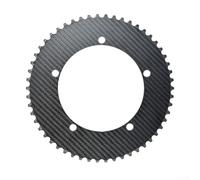 Plateau de pédalier à pignon fixe en fibre de carbone BCD144 - Roue d'inertie à vitesse unique - Disponible en tailles 49T 64T (52T)