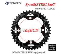 Plateau De Pédalier Vtt 64/96/104 Bcd,22/24/26/28/32/36/38/40/42/44t,Double/Triple Vitesse,Pour La Réparation Des Dents Du Pédalier - Type M10 10s 42t Steel