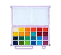 Plateau de peinture créatif, accessoire de mélange aquarelle, palette de 24 vagues avec couvercle, station de mélange de couleurs pour artistes débutants, plateau d'art de voyage avec construction