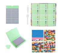 Plateau de peinture diamant diy diy 5D avec cuillère et pinceau Boîte de perceuse kit d'organisateur Kit d'outils Diamond Painting Conteneurs de rangement Plateau accessoires de peinture en