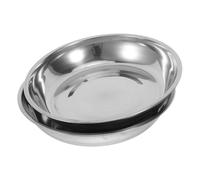 Plateau de Pesée en Acier Inoxydable Rond 2 Pièces