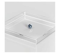 Plateau de photographie créatif Réservoir d'eau transparent peu profond, plateau de rangement for photographie, accessoires de pose photo, accessoires de tournage publicitaire cosmétique(5mm-clear,15x