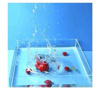 Plateau de photographie en acrylique transparent, Plateau de présentation en acrylique transparent for accessoires photo, réservoir d'eau peu profond, boîte de rangement, plusieurs tailles(60x60x5.5cm