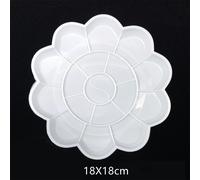 Plateau De Pigments En Plastique Blanc, Pour Aquarelle, Alternative De Peinture, Palette D'art, Plateau Rond