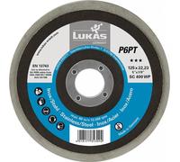 Plateau de polissage P6PT D.125mm perçage D.22,23mm P 150 medium blanc LUKAS