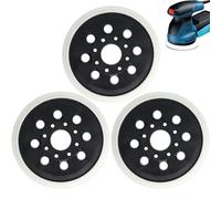 Plateau de Ponçage 125 mm Compatible avec Bosch RS035 GEX 125-1 AE, PEX 220 A, PEX 220 AE, SKIL 7402/7490 Ponceuse Excentrique par Poweka (3 Pièces)