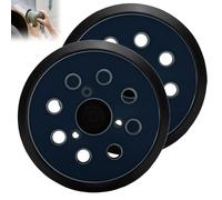 Plateau De Ponçage 125mm & 8 trous, Haute Qualité Tampon Ponceuse Remplacement Compatible With Makita DeWalt Bosch Black Decker, Plateau Ponceuse Pour Ponceuse Excentrique (2)