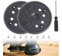 Plateau de Ponçage 125mm Compatible avec Bosch PEX 270 A/PEX 270 AE | avec Fixation Hook et Loop, Tournevis Inclus et Base en Plastique avec Caoutchouc pour Ponceuse Excentrique, 2 Pièces