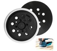 Plateau de Ponçage 125mm pour Ponceuse Orbitale, Compatible Bosch PEX 400/300 AE, Support Disque avec 8 Trous d'Aspiration, Réduction des Vibrations, Patin de Remplacement à Boucle et Crochet