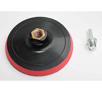 Plateau de ponçage Ponceuse excentrique Ø 125mm + 25 feuilles papier abrasif de Velcro avec Spandorn M14 pour perceuses - Ponceuse excentrique Grain Au Choix/Meule assiette/Assiette//disques abrasifs