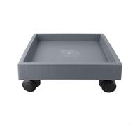 Plateau de pot de fleurs carré avec roulettes - Plante en plastique robuste pour caddie - Base mobile pour extérieur et intérieur - Pas de montage nécessaire - Rouleaux pour grand pot (intérieur 23,5