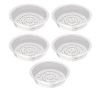 Plateau de pot de fleurs - Soucoupe transparente en plastique durable, design imperméable et réutilisable | 5 plaques pour l'intérieur et l'extérieur, protection du sol des meubles