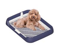 Plateau De Pot D'intérieur pour Chien - Toilettes À Grilles en avec Colonne Amovible | Entraînement À La Propreté À Installation Simple pour Chiens De Petites Races, 18,5 X 14,17 X 2,17 Pouces