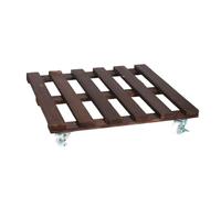 Plateau de pots de fleurs résistant à la pourriture avec roulettes rotatives à 360 degrés pour jardin extérieur, plateforme de rangement robuste, mobilité et déplacement de plantes de jardin avec