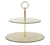Plateau de Présentation - HOME DECO FACTORY - Double - Or et Gris