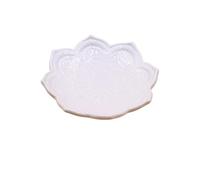 Plateau de présentation bijoux en céramique, 1 pièce, support rangement, organisateur, disque irrégulier, plaque, bague, bracelet, collier, décoration Pour colliers et bracelets(White)