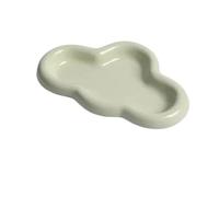 Plateau de présentation en céramique forme nuage, for bijoux, bureau, rangement, accessoire décoration intérieure Pour colliers et bracelets(Bright light green)