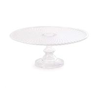 Plateau de présentation en verre avec pied 36 cm