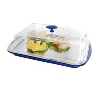 Assheuer Et Pott Plateau thermo réfrigérant inox 43 x 29 cm H 14 cm avec couvercle Bleu