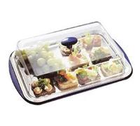 Plateau de présentation inox réfrigéré et couvercle APS Multicolore G
