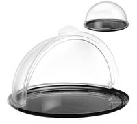 Plateau de présentation rond avec couvercle à enroulement, diamètre 215 mm
