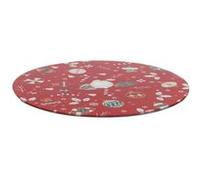 HOME DECO FACTORY, KA0394, Plateau Tournant de Noël Élégant pour Service de Table, Pratique et Durable, Idéal pour Fêtes et Dîners, Facile à Nettoyer, Taille : 30 cm, Couleur : Blanc/Rouge