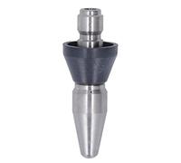 Plateau de pression Turbo Buse Mini Compact en acier inoxydable Haute efficacité pour un nettoyage intensif (Grande tête arrière 3 trous 3/8in npt)