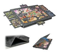 Plateau de Puzzle 1000 pièces pour Enfants, Table de Puzzle Pliable avec Support, 6 tiroirs en Feutre et Couvercle, Tapis de Puzzle Portable pour Le Rangement en Voyage et à la Maison #1