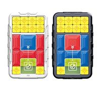 Plateau de Puzzle éducatif - Jeu Compact 19,6 x 12,1 cm, Ensemble de Blocs coulissants ABS, entraîneur logique de 500 défis avec Structure Portable magnétique | Jouet d'entraînement cérébral pour Les