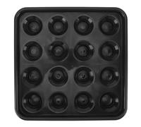 Plateau de Rangement à Balle de Billard Sauteur de Piscine en Plastique Durable Portant Le Support pour 16 balles avec Design Noir élégant pour Les salles de Jeux et Le Billard à