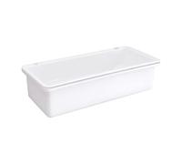 Plateau de rangement argenté transparent - Professionnel Premium avec couvercle Bac de vidange Couverts Organisateur Conteneur Tiroir Fourchettes Cuillères Couteaux Séparateur Couvercle Bambou