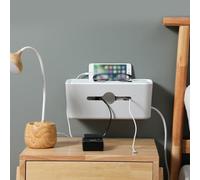 Plateau de rangement de câbles pour bureau dissimuler et gérer efficacement les cordons pour un espace de travail bien rangé (gris)