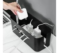 Plateau de rangement de câbles pour bureau dissimuler et gérer efficacement les cordons pour un espace de travail bien rangé (housse blanche et grise)
