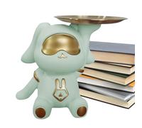 Plateau de rangement de statues de lapin, plateau de lapin pour l'entrée | Table d'entrée de plateau,de bonbons de table, poubelle pour la construction de