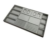 Plateau de rangement de tiroir à bijoux - Inserts de support de bagues et de boucles d'oreilles pour rangement de garde-robe et commode, présentoir de bijoux de séparation, 70 x 40 x 5,5 cm, idéal