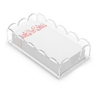 Plateau de rangement décoratif en acrylique en forme de U pour comptoirs de salle de bain, tables de cuisine et décorations d'événement Porte-serviettes élégant pour invités